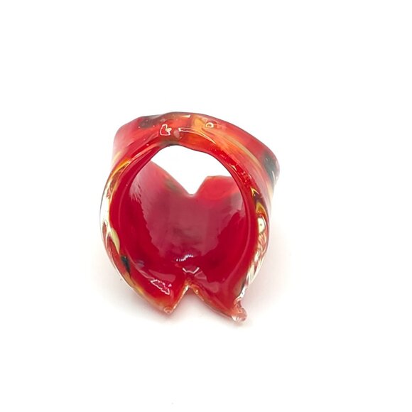 Vibrant Handmade Murano-Style Glass Ring – Bold & Unique Statement Jewelry - Picture 5 of 9